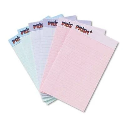 Prism Plus Pastel Junior Legal Pads – 5×8 Inch, 50‑Sheet, Pack of 6 Colored Notepads