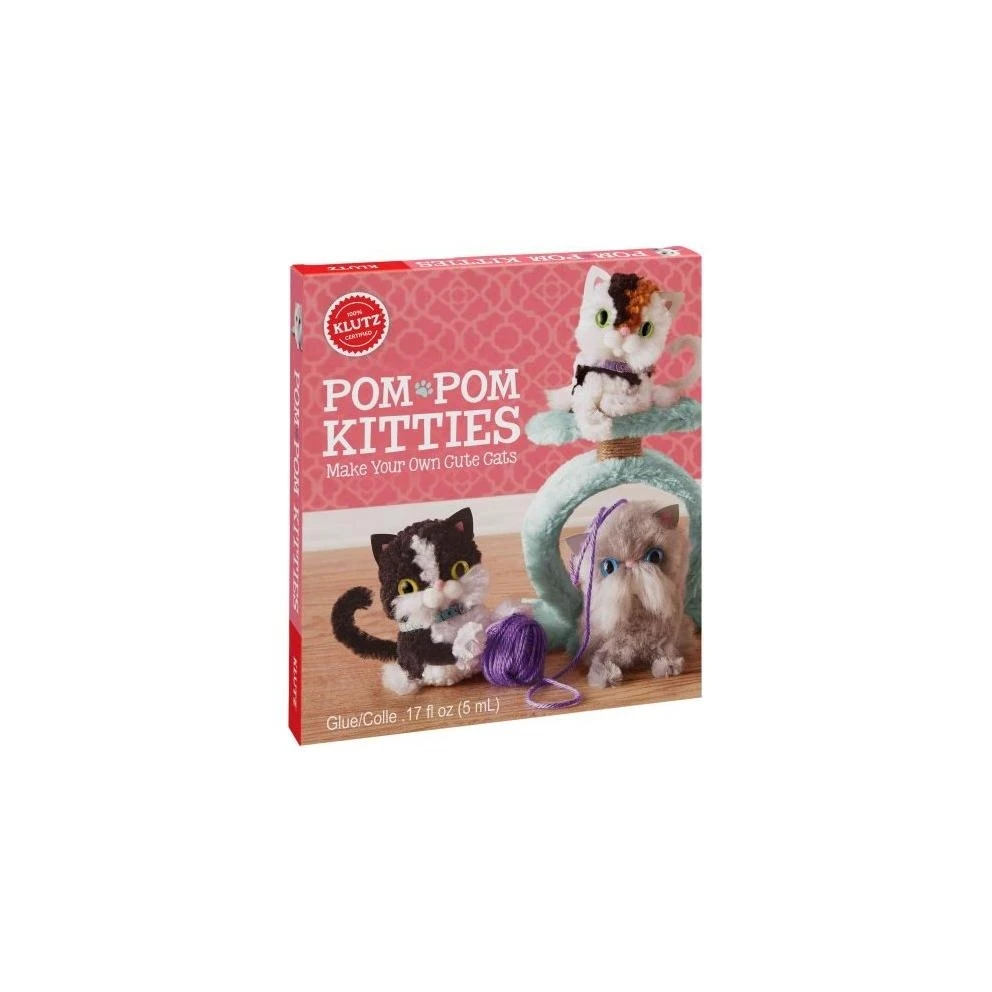 Pom-pom Kitties: Make Your Own Cute Cats Craft Kit For Creative Fun