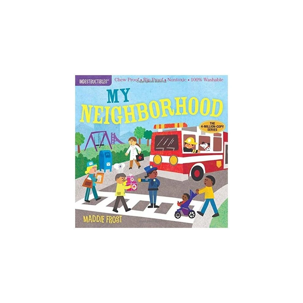 My Neighborhood - Chew Proof, Rip Proof, Nontoxic, 100% Washable Book For Babies