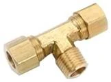 Anderson Metals 3/8 In. C x 3/8 In. MPT Compression Brass Tee