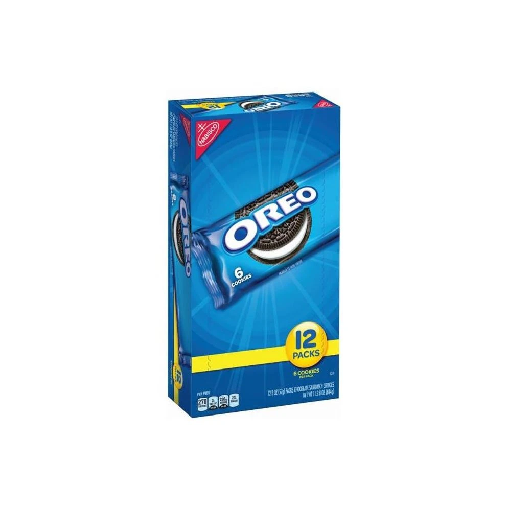 Nabisco Oreo Chocolate Sandwich Cookies, 2.4 Oz., 12 Count