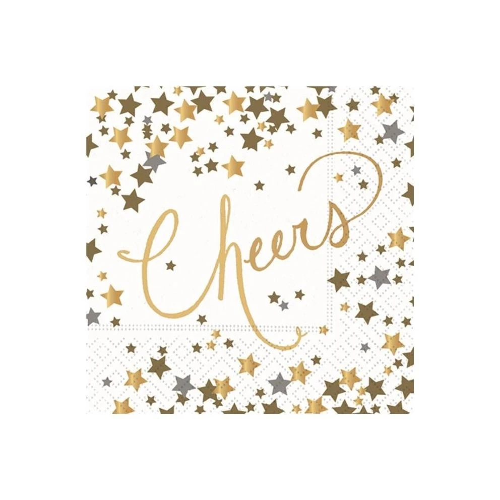 DESIGN62407508 Confetti Cheers Cocktail Napkins