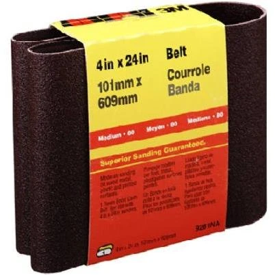 4 x 24-In. 80-Grit Cloth Sanding Belt