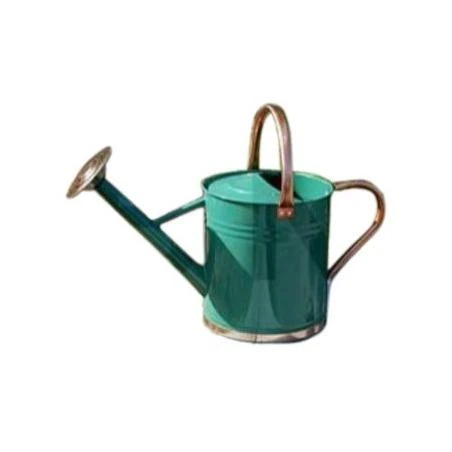Gardman 8331 Galvanized Watering Can with Copper Accents, in hunter green, 1.9 Gallon