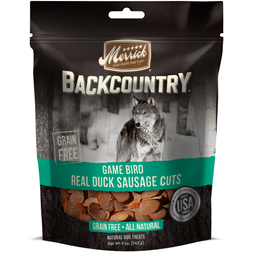 Backcountry Grain-free Game Bird Real Duck Sausage Cuts Dog Treats, 5 Oz.