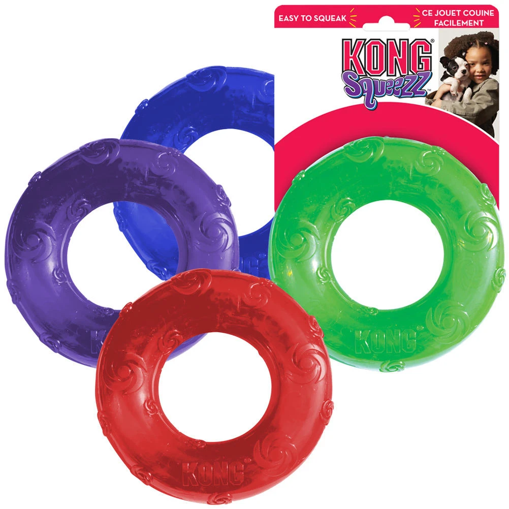 Large Squeezz Ring Dog Toy - Assorted Colors For Fun Playtime
