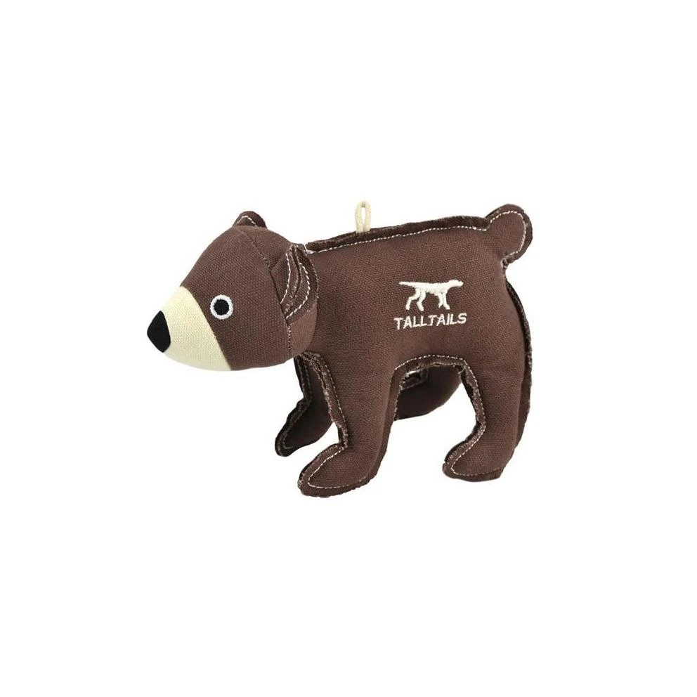 88217022 Cc Squeaker Bear Canvas Dog Toy - 5 Inch Durable Plush