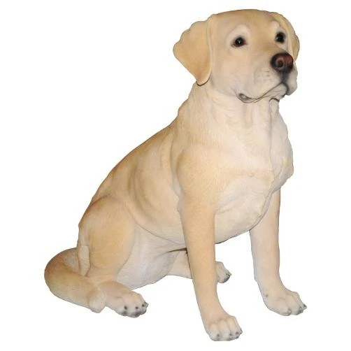 Golden Labrador Statue - Realistic Polyresin Dog Figurine For Home Decor