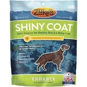 Enhance Shiny Coat Chicken & Chickpea Recipe Dog Treats, 5 Oz.