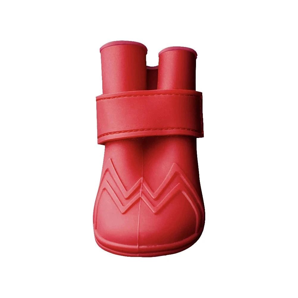 Wellies Waterproof Dog Boots Red Large Size