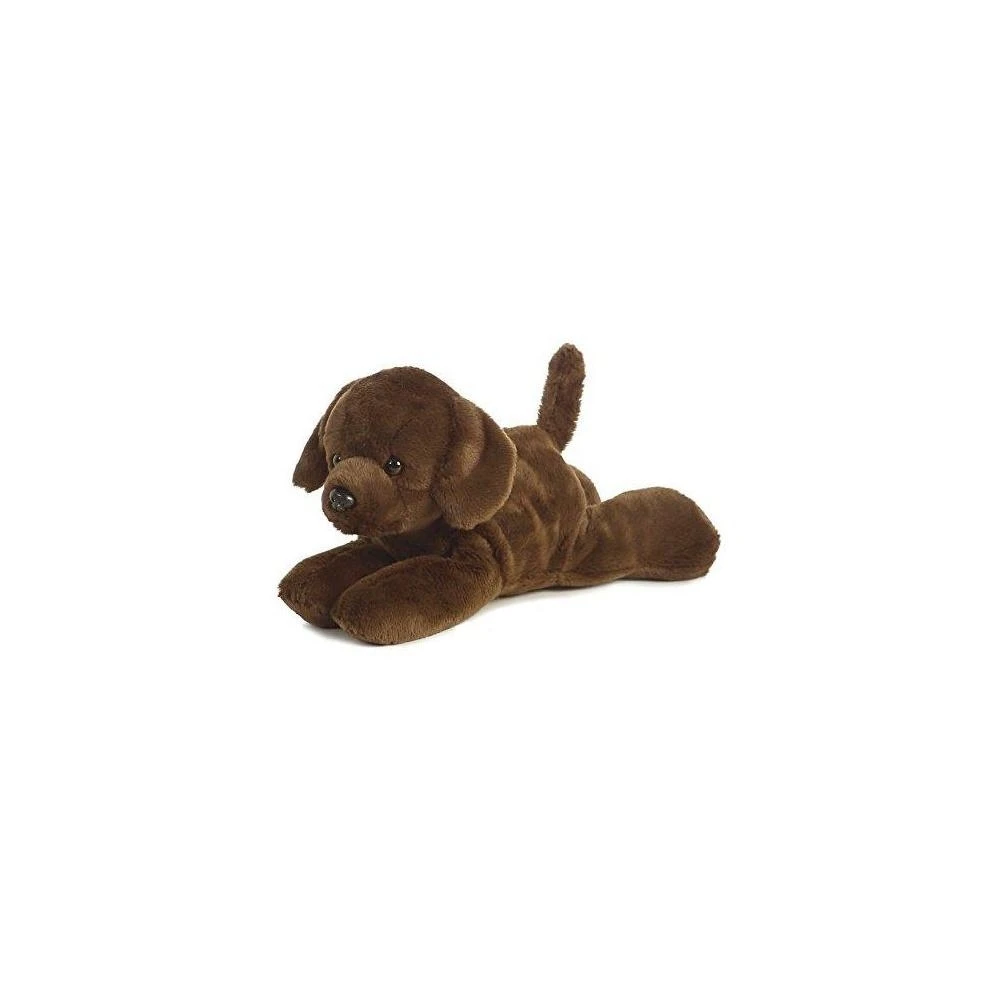 Lil Lucky Chocolate Lab Mini Flopsie Plush Toy 8" By Aurora - Model 31257-ar