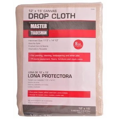 58903 12' X 15' Canvas Dropcloth, 8 Ounce Weight