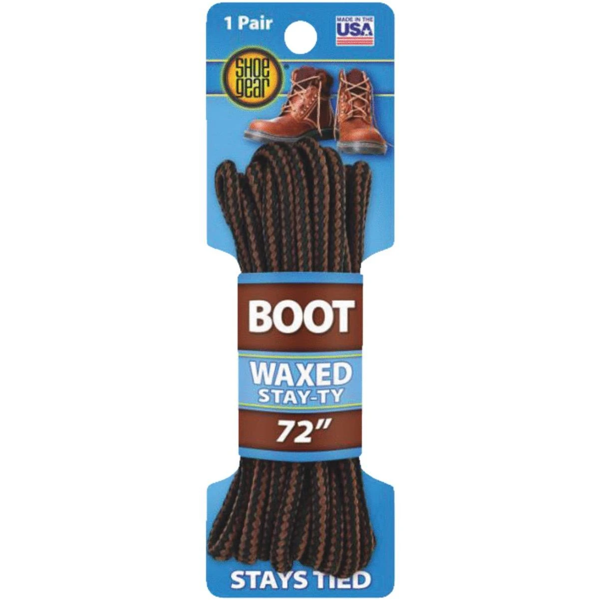 Shoe Gear Waxed 72 In. Round Boot Laces