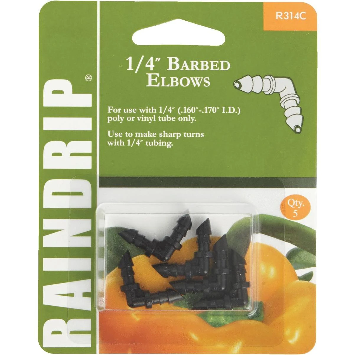 Raindrip 1/4 In. Tubing Double Barbed Elbow (5-Pack)