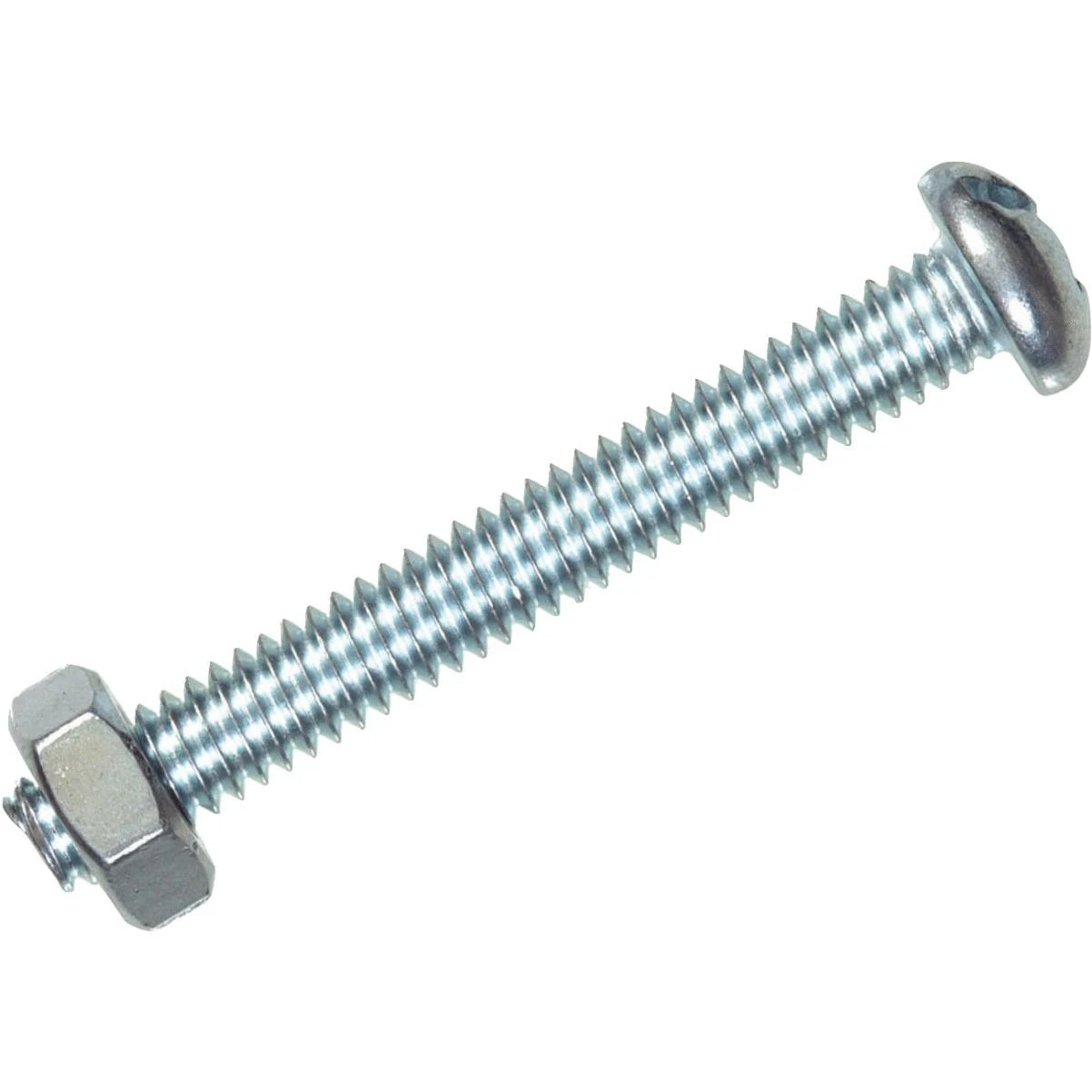 Hillman #8 32 tpi 1/2 In. Round Head Machine Screw With Nut (10 Ct.)