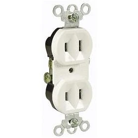 Legrand 15-Amp 125-Volt White Indoor Duplex Wall Outlet