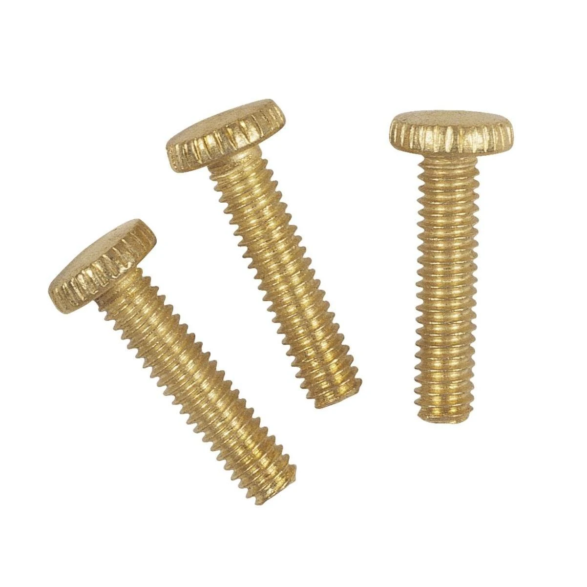 Westinghouse 1/2 In. Brass-Plated Knurled Head Fixture Screws (3-Pack)