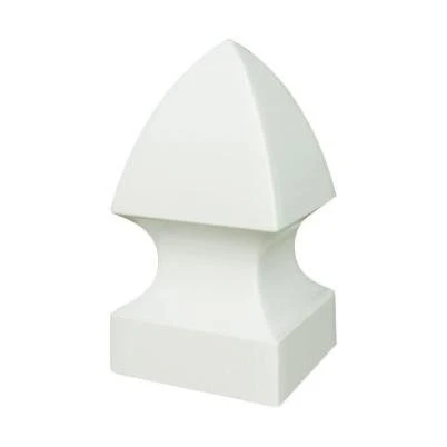 5 in. x 5 in. White Vinyl Gothic Fence Post Cap