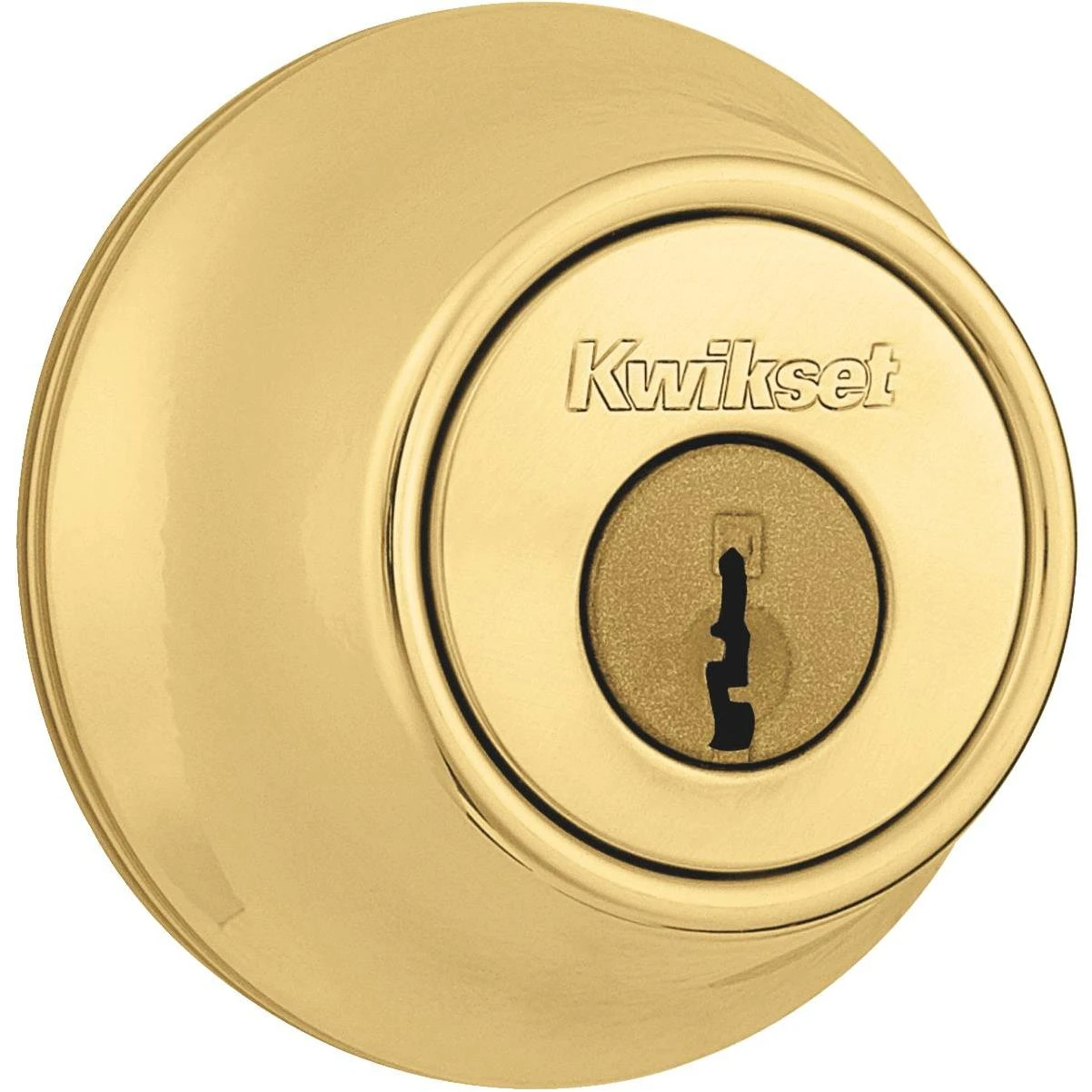 Kwikset Mobile Home Polished Brass Single Cylinder Deadbolt