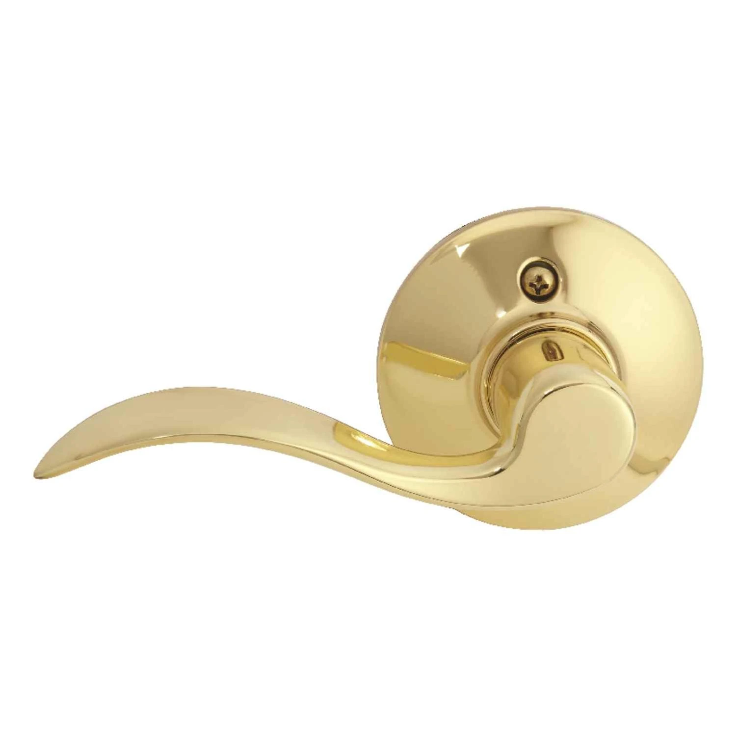 Schlage Accent Bright Brass Steel Dummy Lever 2 Grade Left Handed