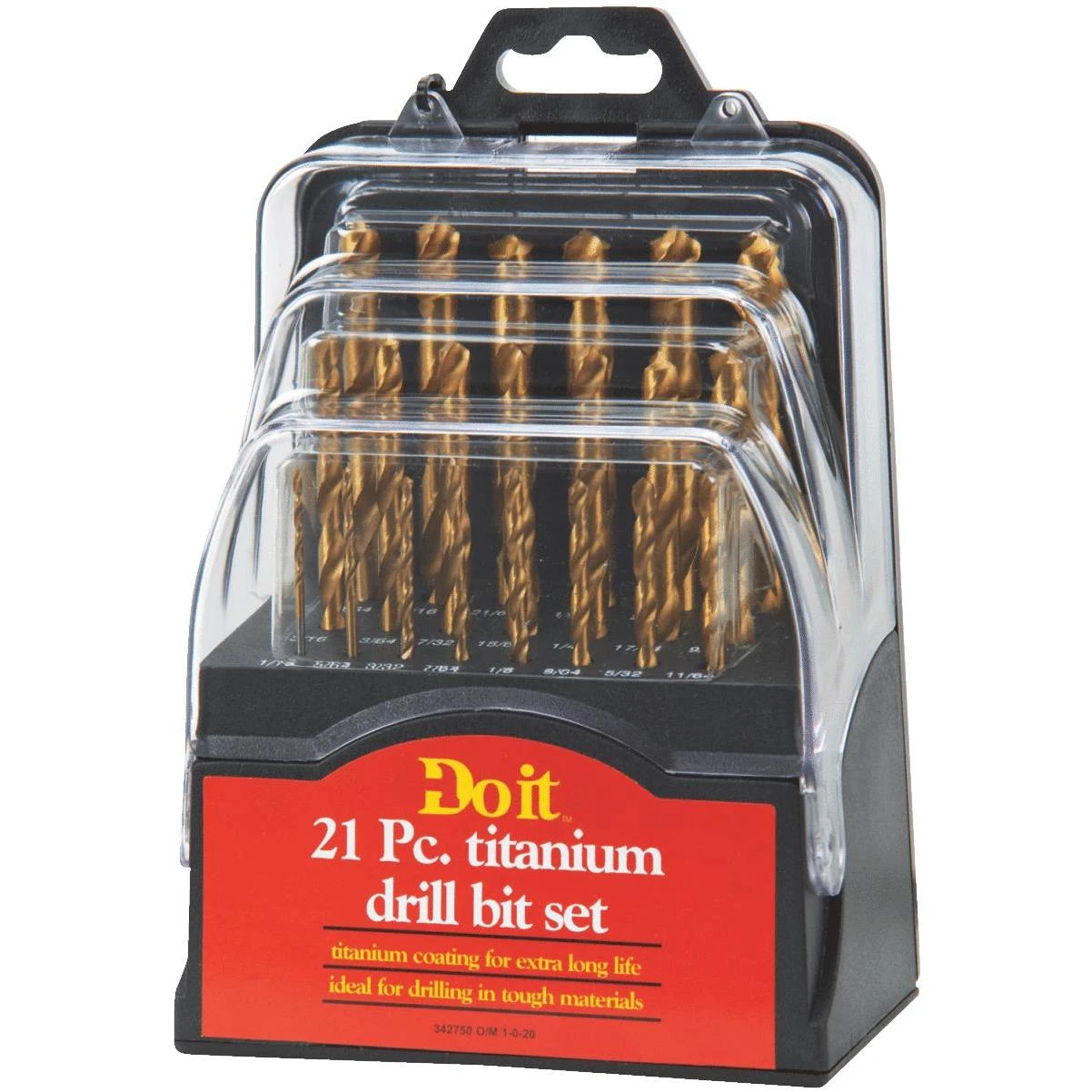 Do it Best 21-Piece Titanium Drill Bit Set, 1/16 In. thru 3/8 In.