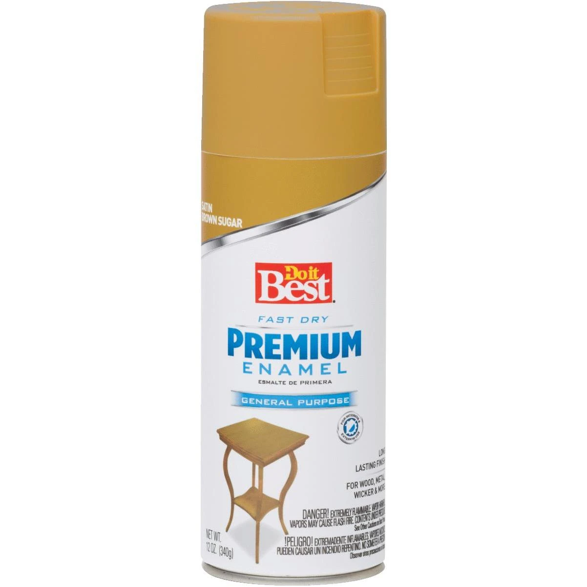 Do it Best Premium Enamel 12 Oz. Satin Spray Paint, Brown Sugar