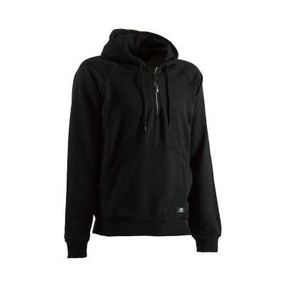 Men's Small Regular Black Quarter-Zip Hooded Sweatshirt