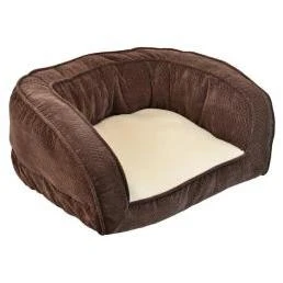 10.5 X 32 X 25 In. Chocolate Chevron Chenille Gusset Couch Daydreamer Pet Bed