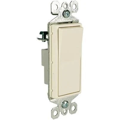 Pass & Seymour/Legrand 15-Amp Light Almond Single Pole Decorator Light Switch
