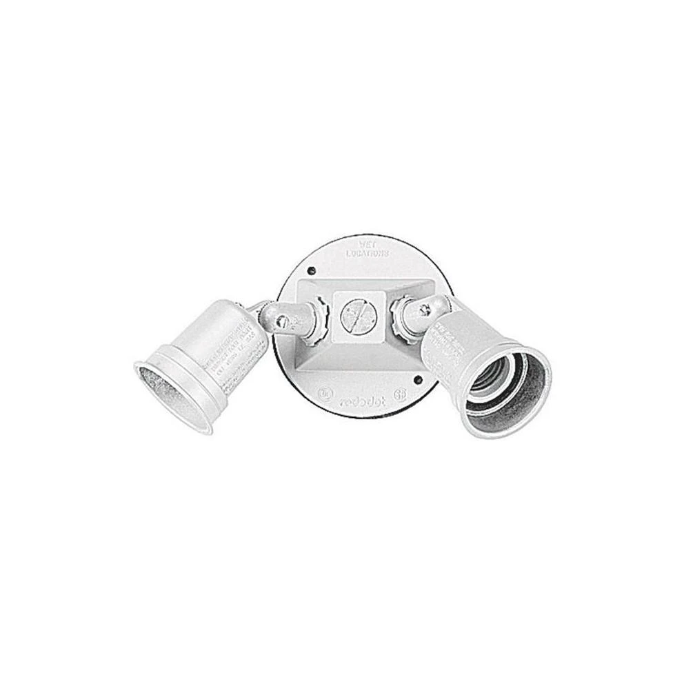 3816964 4.71 in. Round Zinc Lamp Holder&#44; White