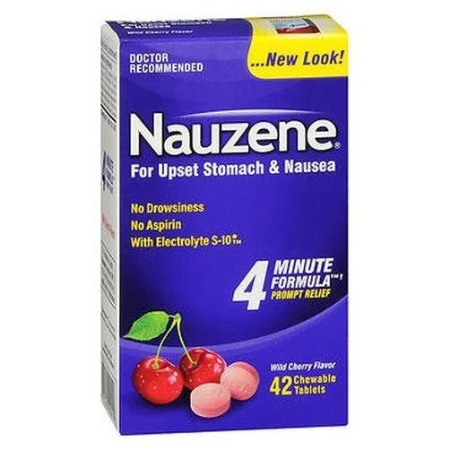 Chewable Tablets For Nausea Relief, Wild Cherry Flavor, 42 Count