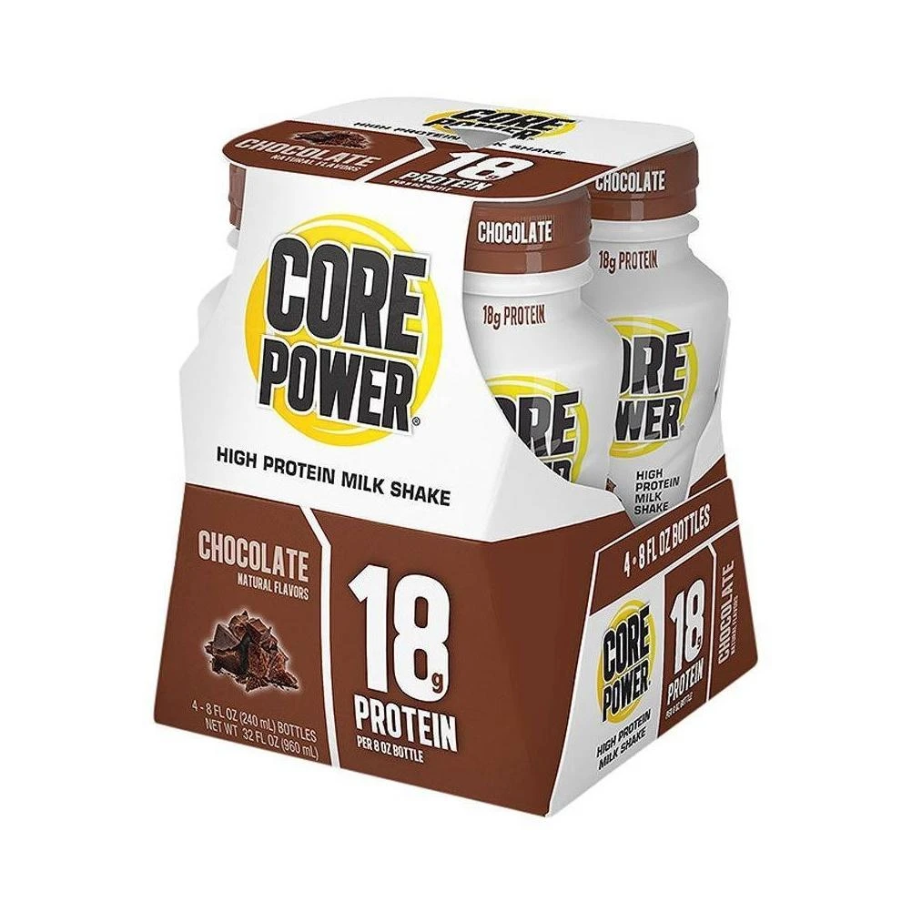 Core Power Protein Shake, Chocolate, 24g Protein, 8 fl oz, 4 Ct