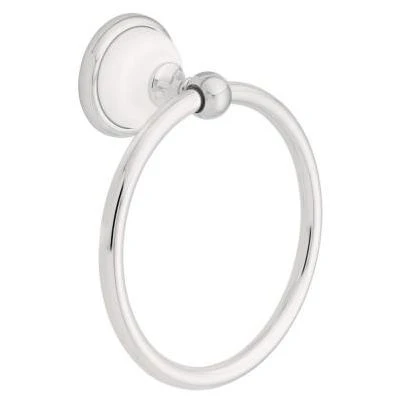 Bellini Towel Ring in Polished Chrome and White