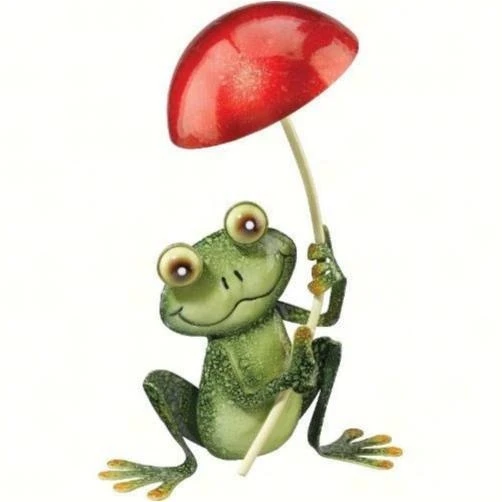 Frog With Mushroom Garden Decor - Model Regal10264