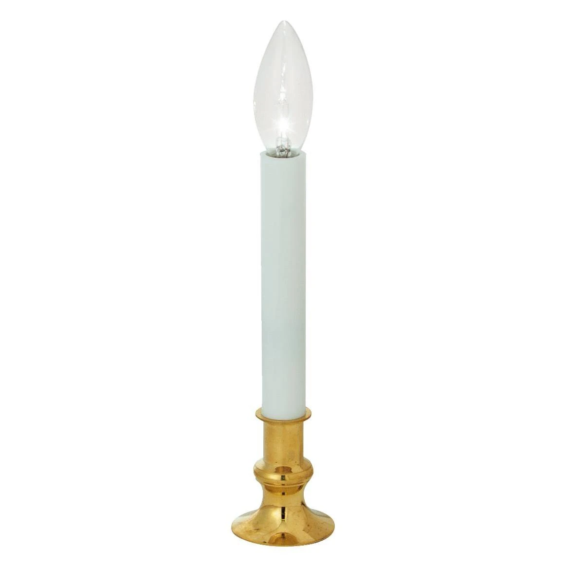 J Hofert Brass Incandescent Electric Candle with Sensor