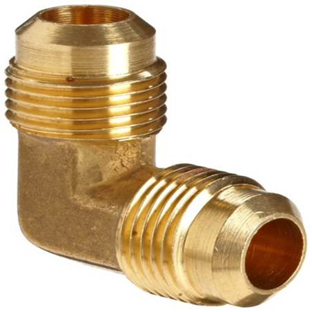 Anderson Metals 1/2 In. x 1/2 In. 90 Deg. 2-Way Flare Brass Elbow (1/4 Bend)