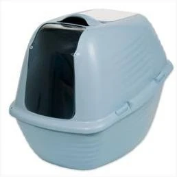 Large Hooded Cat Litter Pan - Pearl Ash Blue