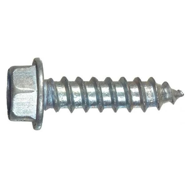 Hillman 75‑Count #10 Hex Washer Sheet Metal Screws – Zinc‑Plated Slotted Head
