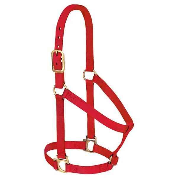 RED WEAVER WESTERN TACK BASIC HORSE HALTER 1" SMALL HORSE WEANLING DRAFT