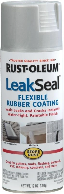 Rust-Oleum 267972 Rubberized Spray Coating, Aluminum, 12 oz, Can