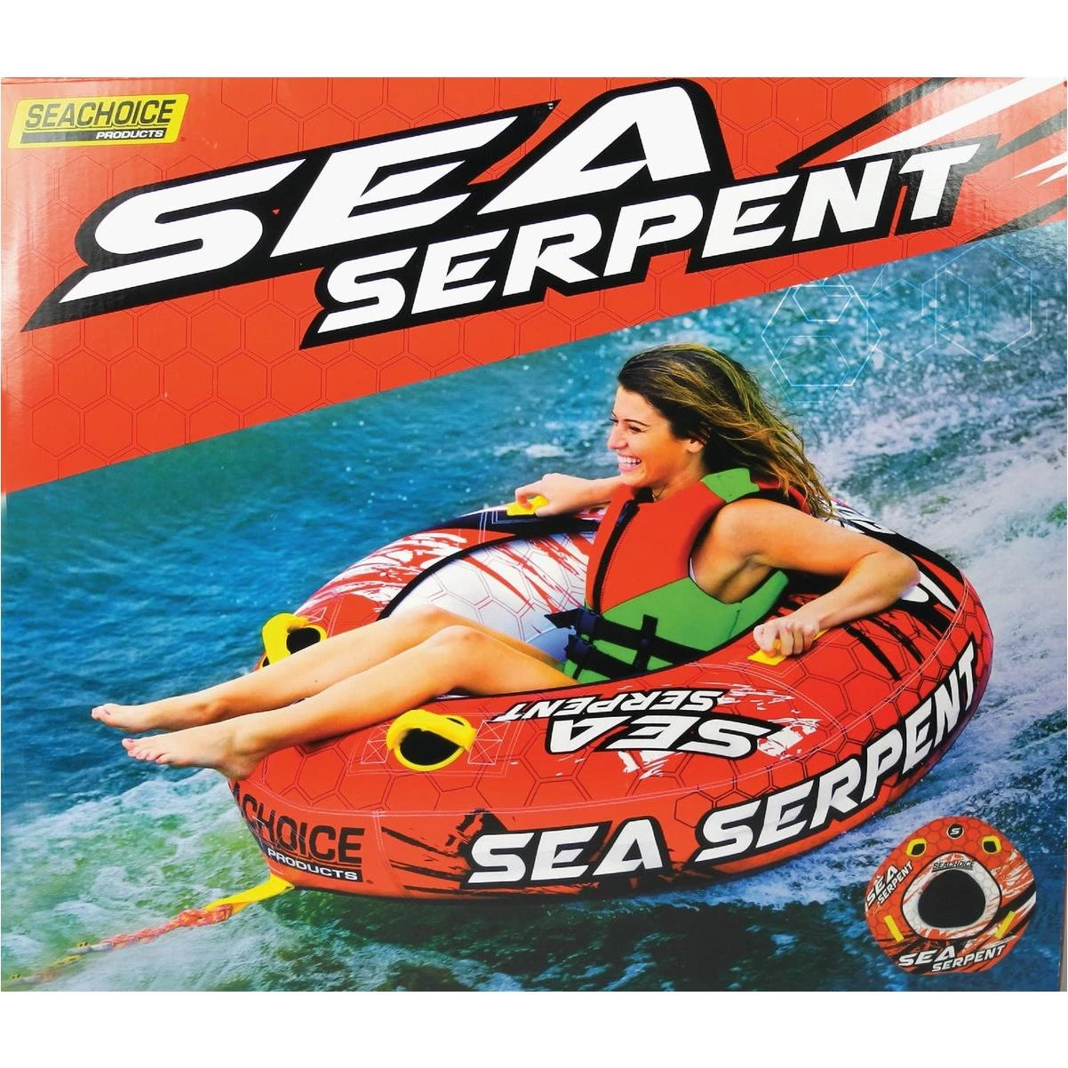 Seachoice Tube Tow Rope, 50 Ft. Long, Tows Up to 2 Riders