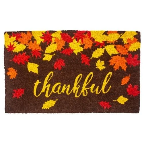Thankful Coir Doormat With Backing - 28 In. X 17 In. Multi Color