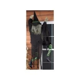 Fw91242cw Climbing Skeleton Witch Wall Prop Halloween Decoration