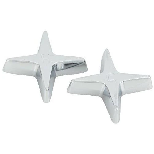 Fit-all Metal Cross Style Faucet Handle Set, Chrome Finish, Model Hc-11