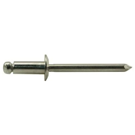 3/16 X 1/8 X 1/4 Stainless Steel Dome Head Blind Pop Rivets - 18-8 Grade