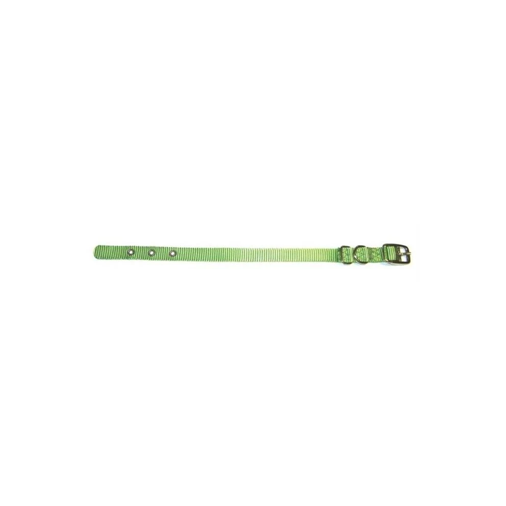 Single Thick Nylon Dog Collar, Lime Green, 5/8 X 14 Inches