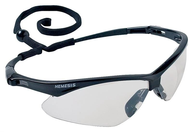 Jackson Safety 3000357 V30 Nemesis Safety Glasses Black Frame / Indoor/Outdoor Clear Lens (19807)(25685)