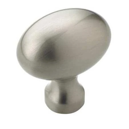 Amerock BP53014G10 Satin Nickel Knobs 1-3/8" Length Oval Cabinet Knob from the Allison Value Collection