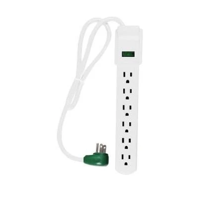 6 Outlet Surge Protect with 3 ft. Heavy Duty Cord - White