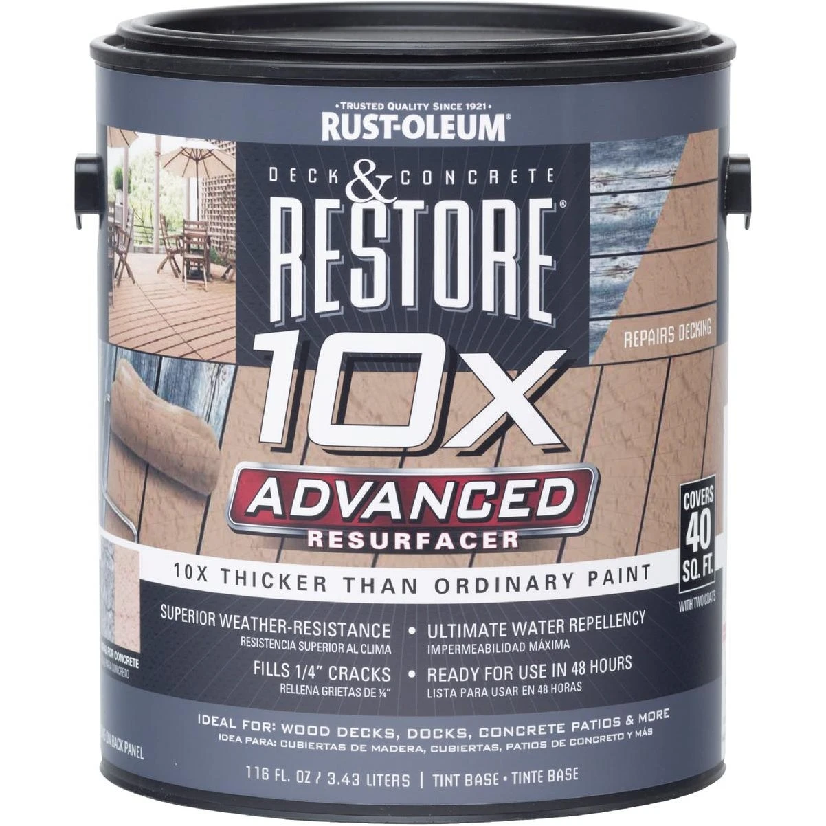 Rust-Oleum Restore 10X 1 Gal. Tint Base Advanced Concrete & Wood Deck Sealer